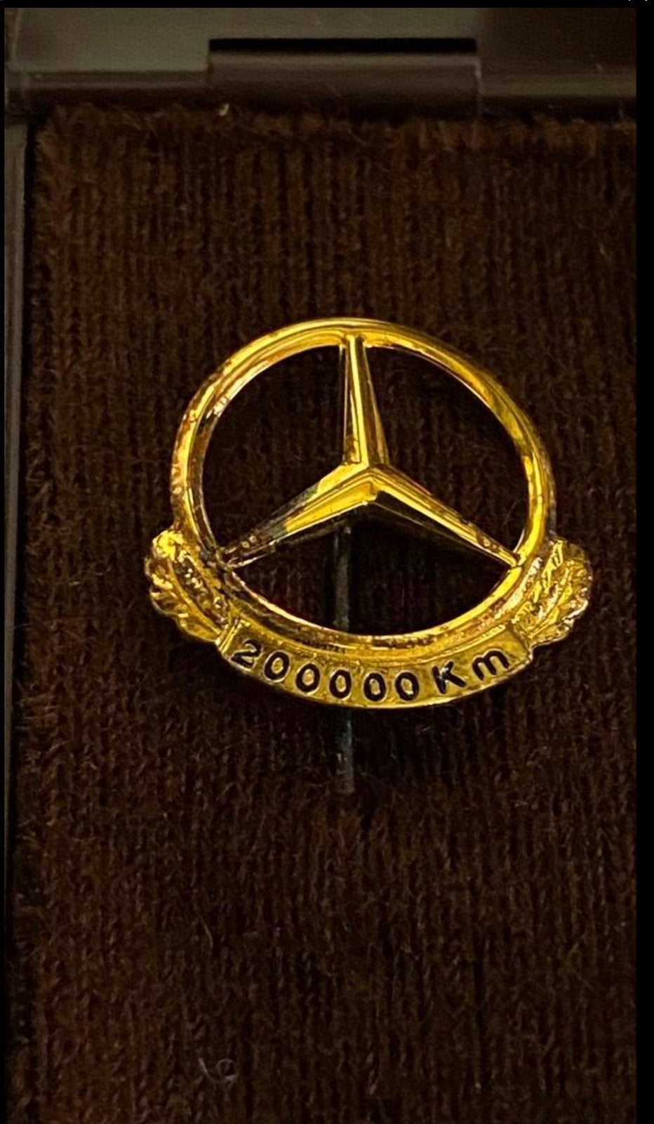 Vergulde Mercedes Dasspeld 200.000 in originele verpakking, Ophalen of Verzenden, Nieuw
