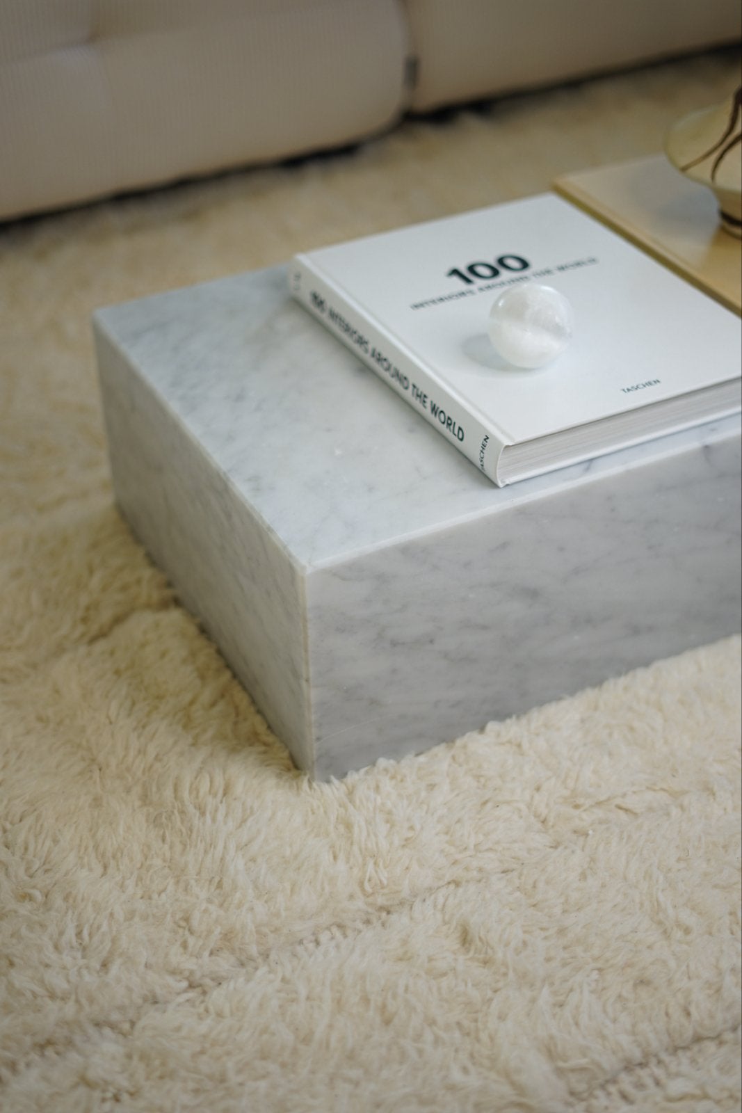 Vintage Bianco Carrara lage design salontafel ( SAMPLE ), Ophalen