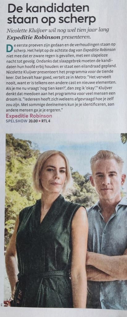 Nicolette Kluijver Artikel Knipsel uit 2023, Ophalen of Verzenden, 1980 tot heden, Nederland, Knipsel(s)