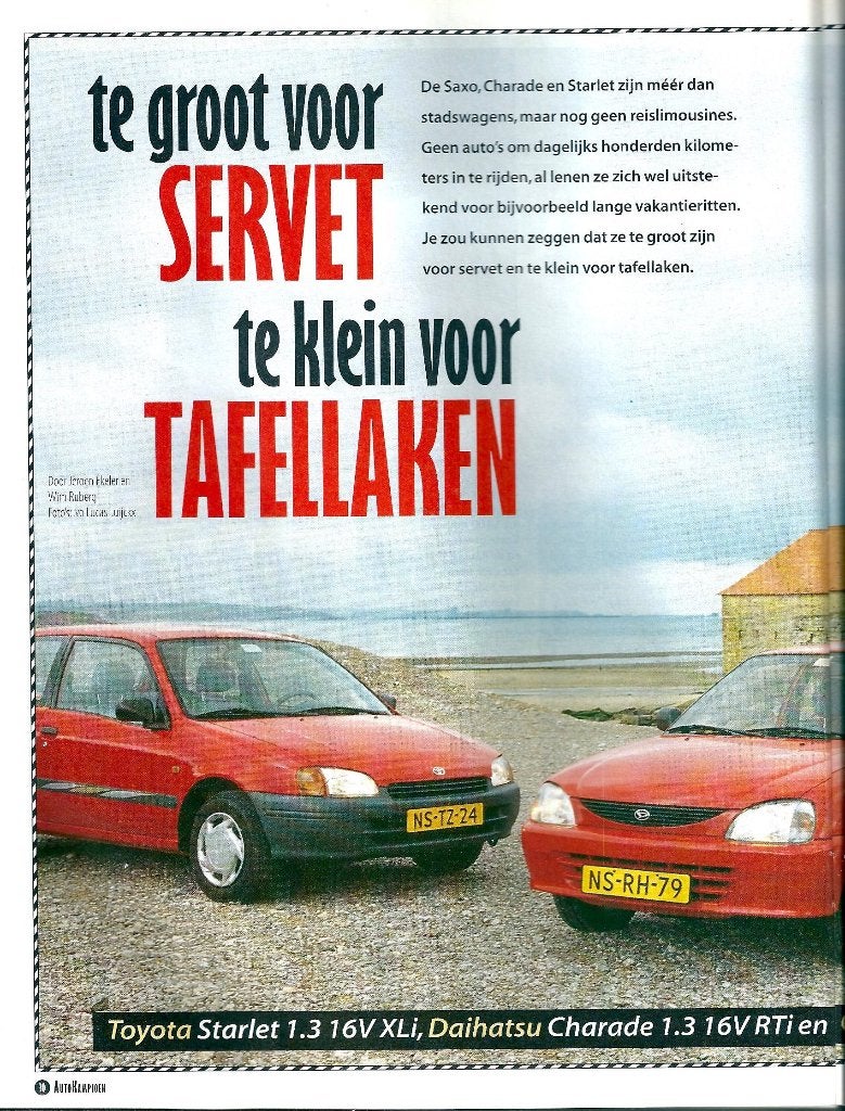 Autokampioen triotest Saxo , Charade , Starlet 1996, Boeken, Ophalen of Verzenden, Gelezen, Citroën