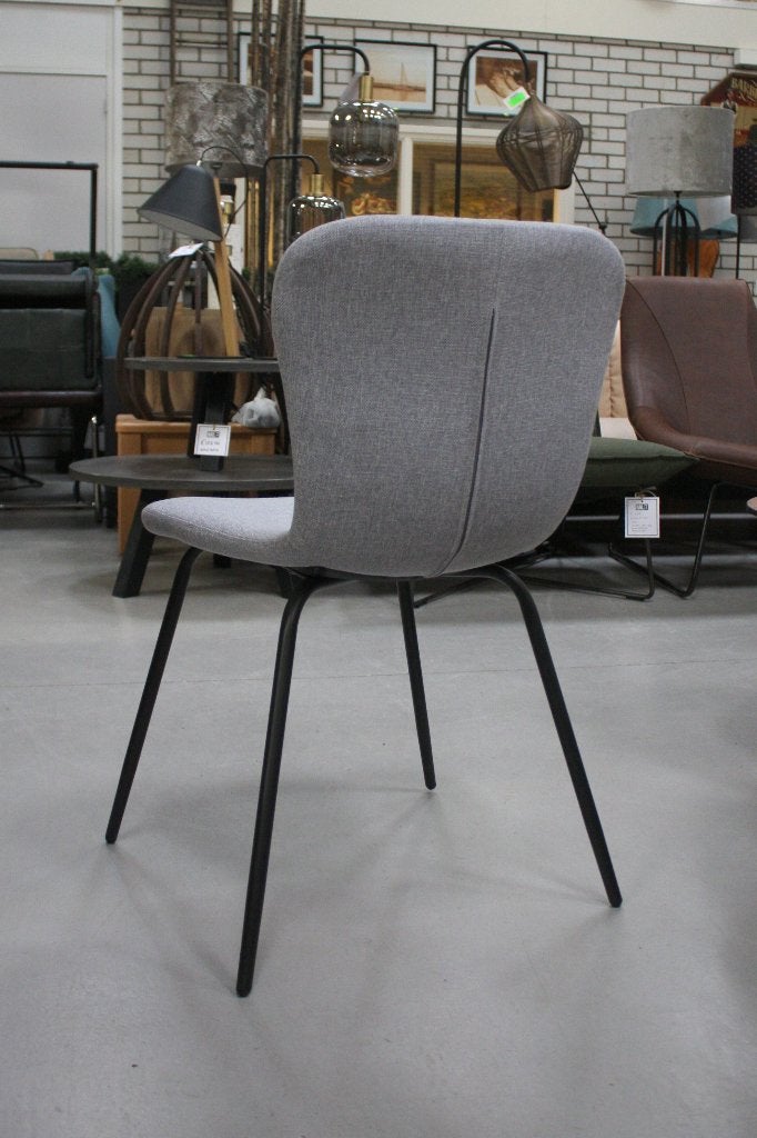 Grijze eetkamerstoelen Fenna Light & Living keukenstoel, Huis en Inrichting, Stoelen, Ophalen, Nieuw, Stof, Grijs