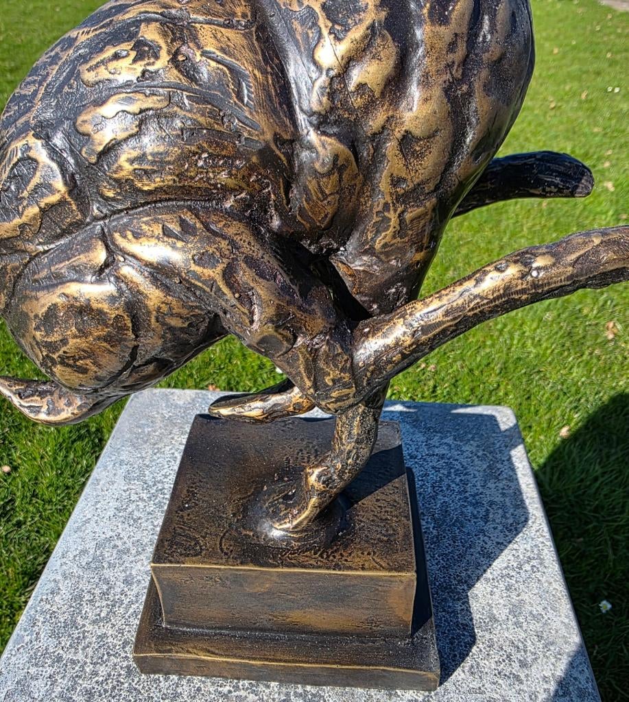 HAAS / bronzen tuinbeeld, Tuin en Terras, Tuinbeelden, Dierenbeeld, Nieuw, Info@huisentuindecoratiemarie.nl, Huis en tuin decoratie marie