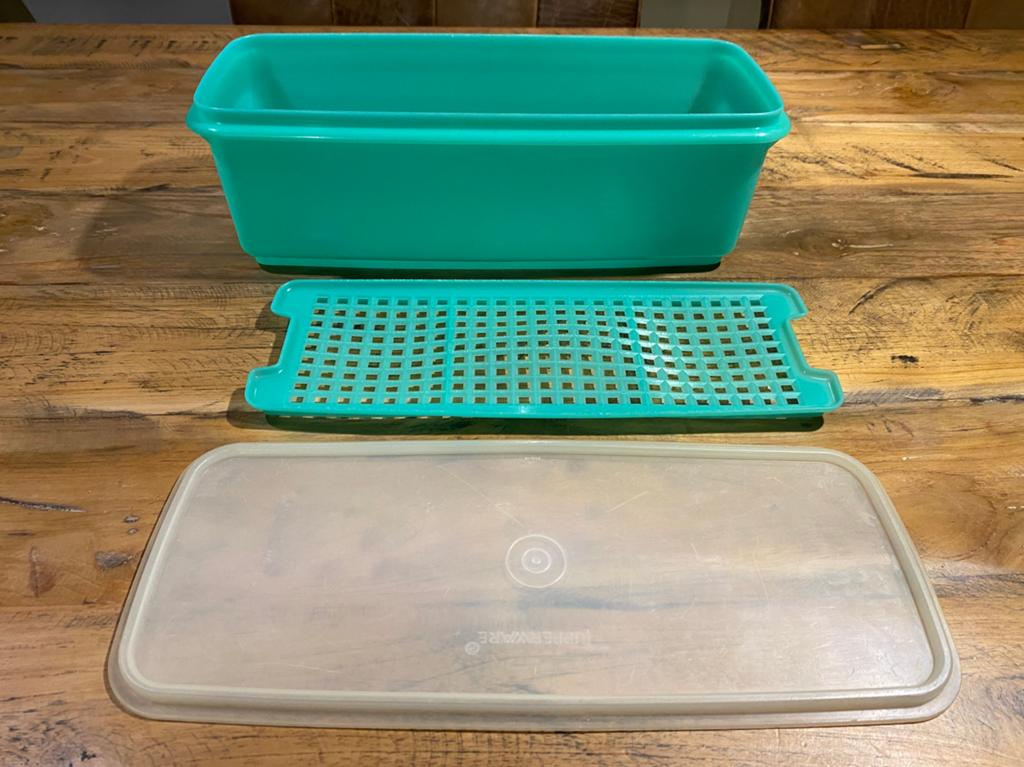 Tupperware retro vershoud doos, Huis en Inrichting, Keuken | Tupperware, Ophalen of Verzenden, Groen, Overige typen