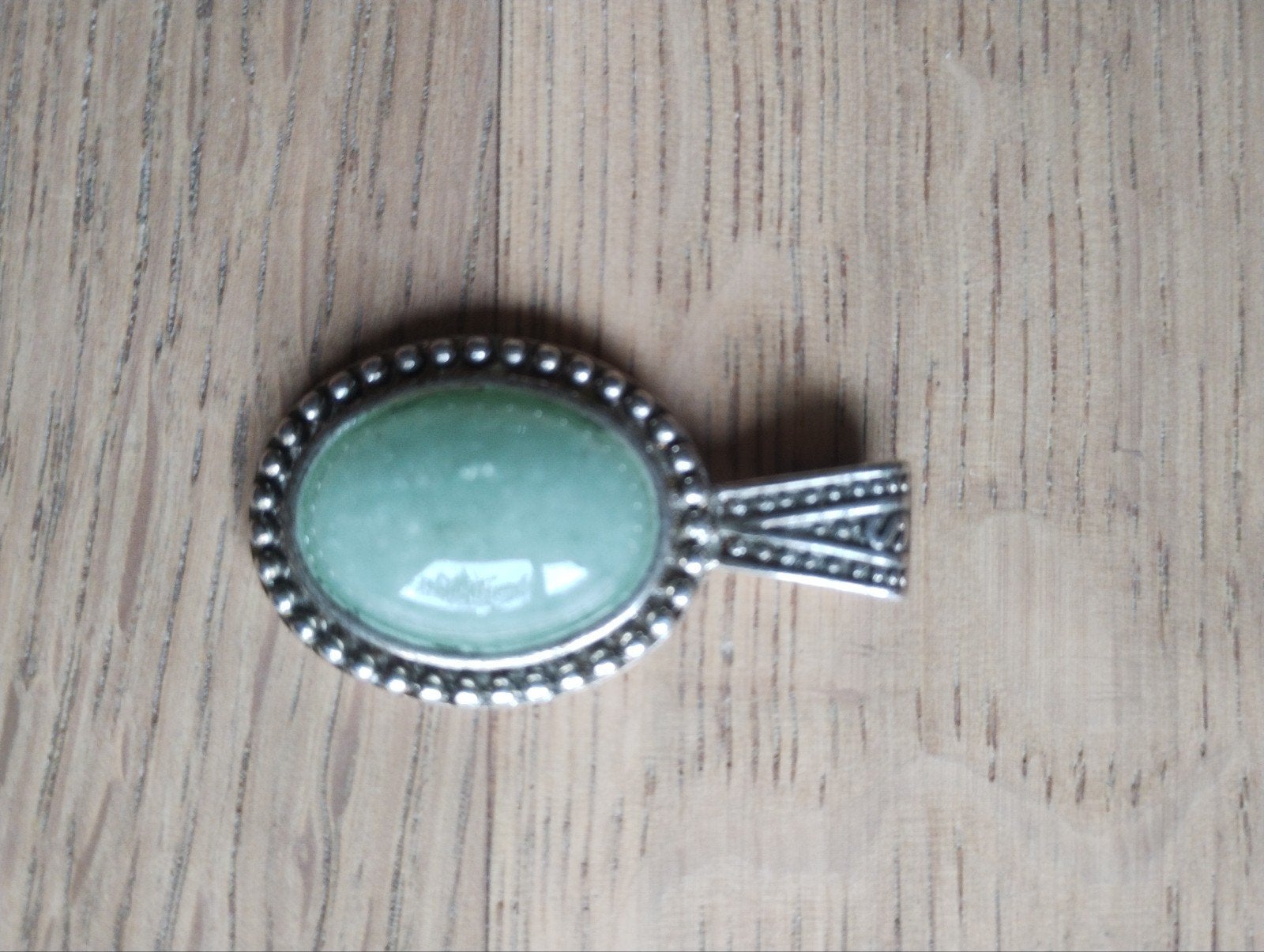 Silver plated kettinghanger met jade, Verzenden, Nieuw, Zilver, Zilver