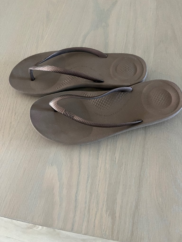 Fitflop bruine iQuesion ergonomic slippers als nieuw 39, Slippers, Bruin, Ophalen of Verzenden, Zo goed als nieuw