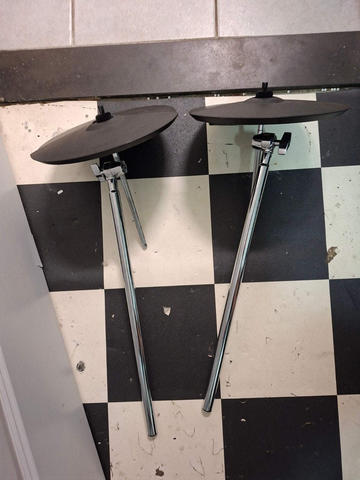 2x Roland CY-8 dual trigger cymbal pads inclusief cymbal arm, Ophalen of Verzenden, Overige soorten