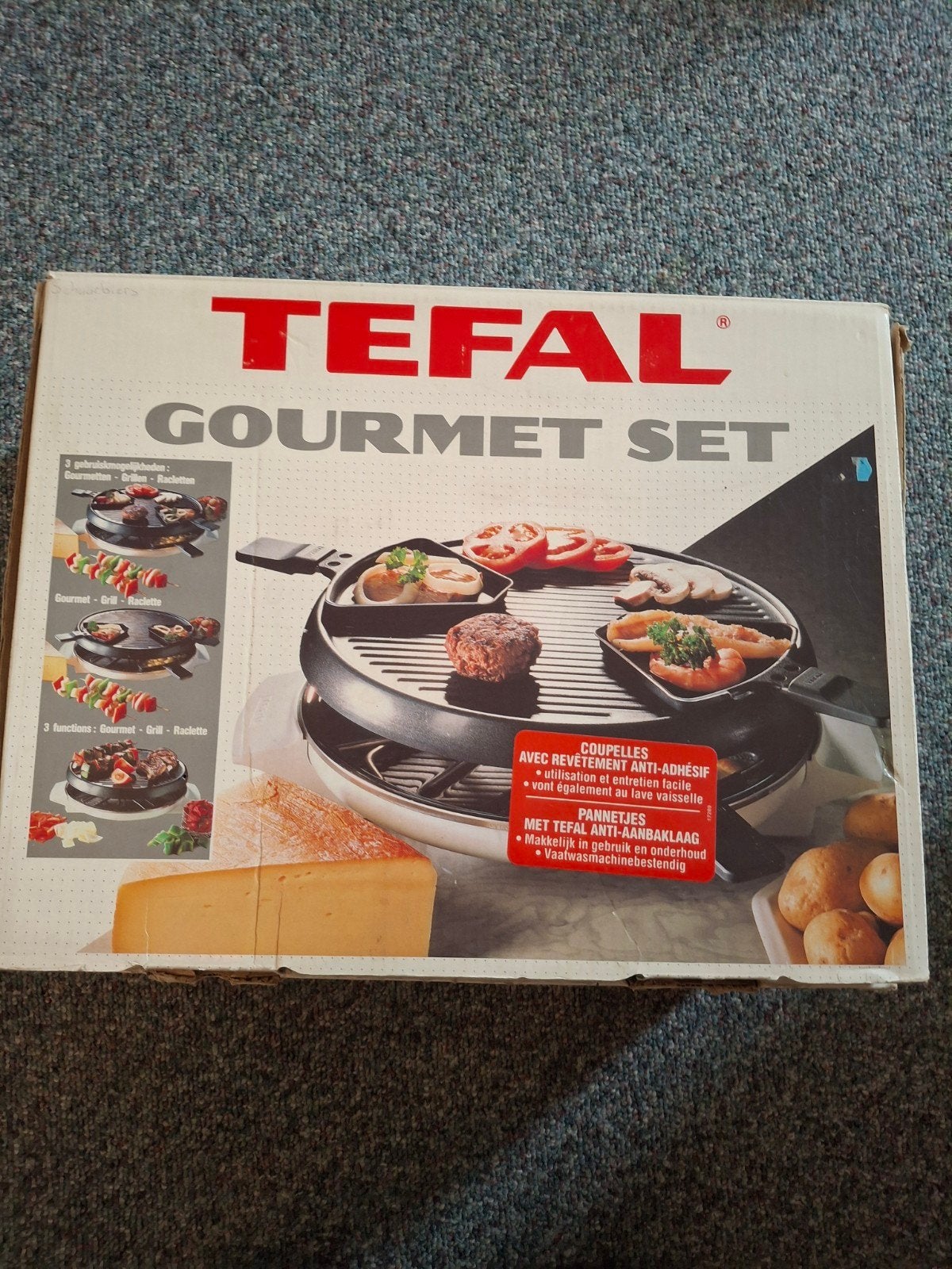 Tefal Gourmet Set: Raclette, Grill & Gourmetstel, Ophalen of Verzenden, Gebruikt, 4 t/m 7 personen