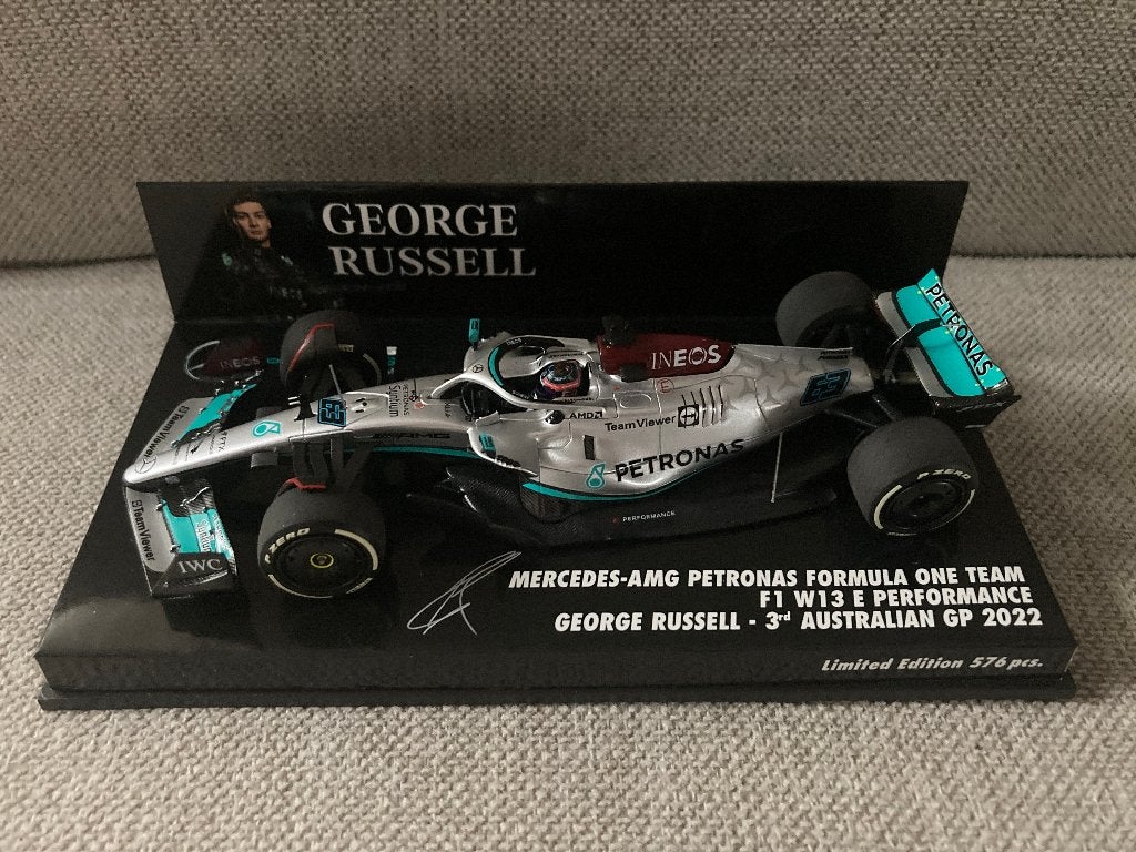 ✅ George Russell 1:43 3rd Australian GP 2022 Mercedes W13 F1, Ophalen of Verzenden, Nieuw, Formule 1