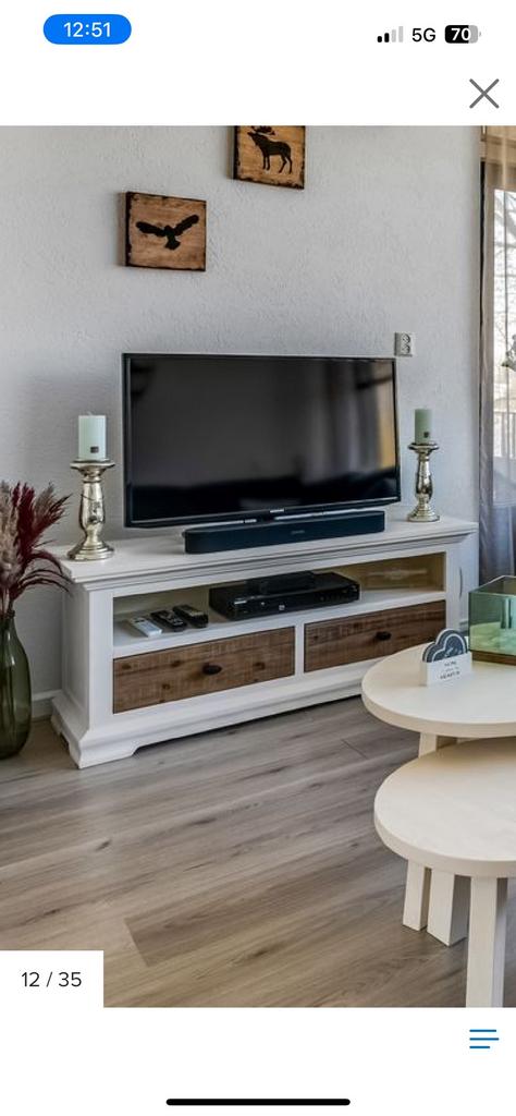 Pronto tv meubel, Ophalen, 150 tot 200 cm, Eikenhout, Zo goed als nieuw