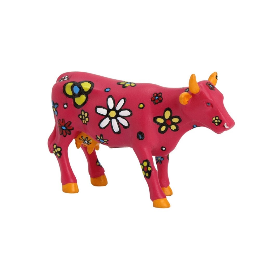 Nieuw Cow Parade koe Dite Kvetu small., Ophalen of Verzenden, Beeld, Steen/keramiek, Handgemaakt