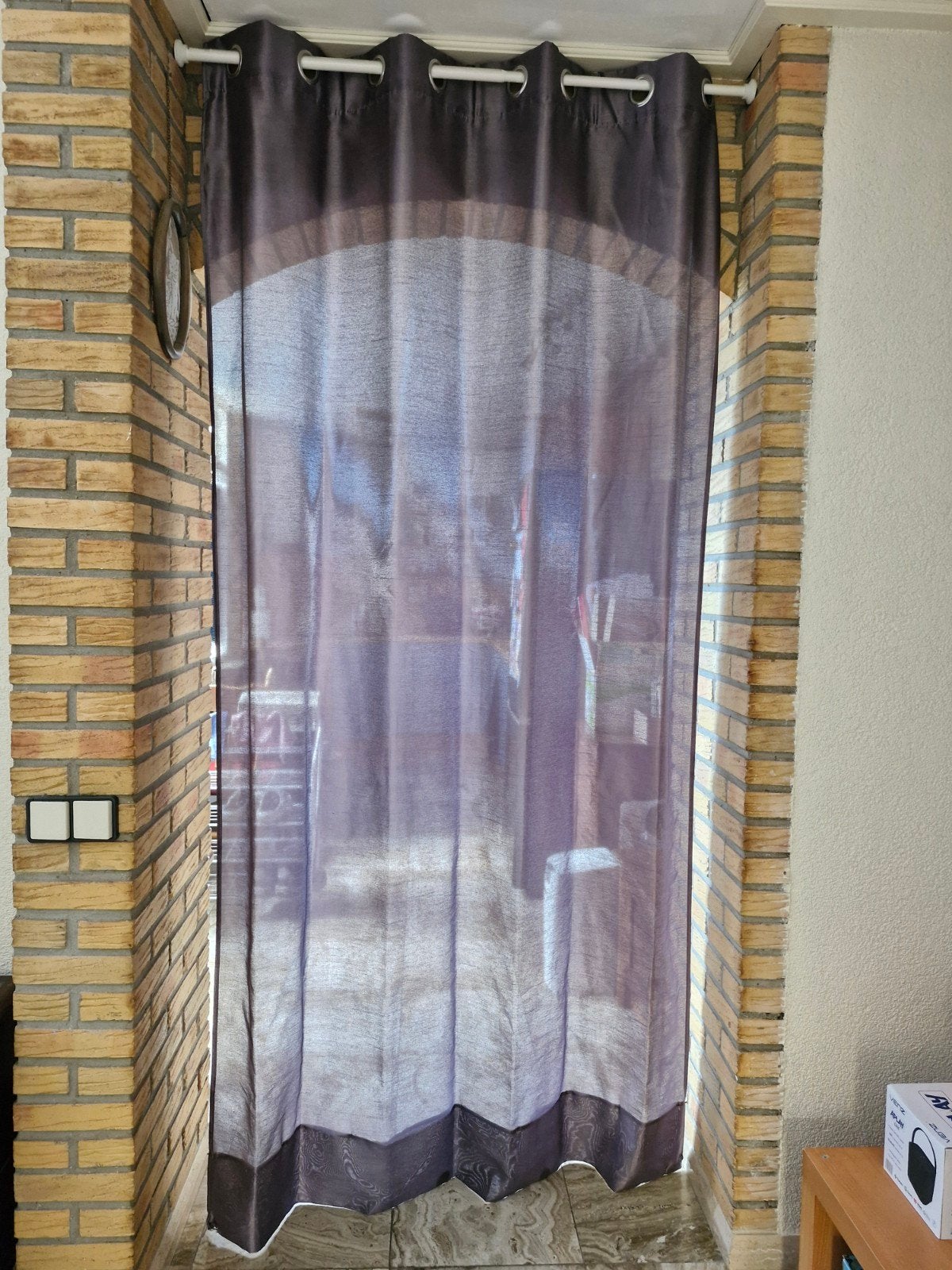 Gratis inbetween/vitrage gordijn met ringen, Ophalen, Gordijn, Met ringen