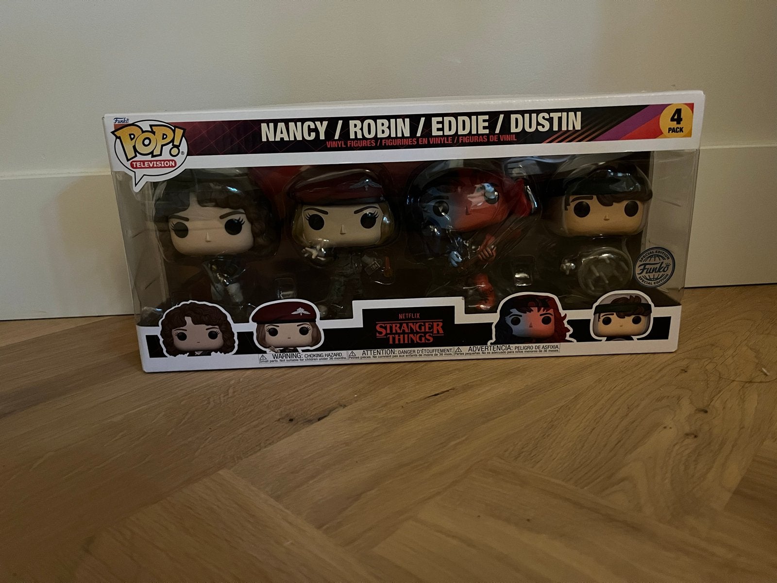 Funko Pop! Stranger Things 4-pack Nancy Robin Eddie Dustin, Verzamelen, Poppetjes en Figuurtjes, Ophalen of Verzenden, Nieuw