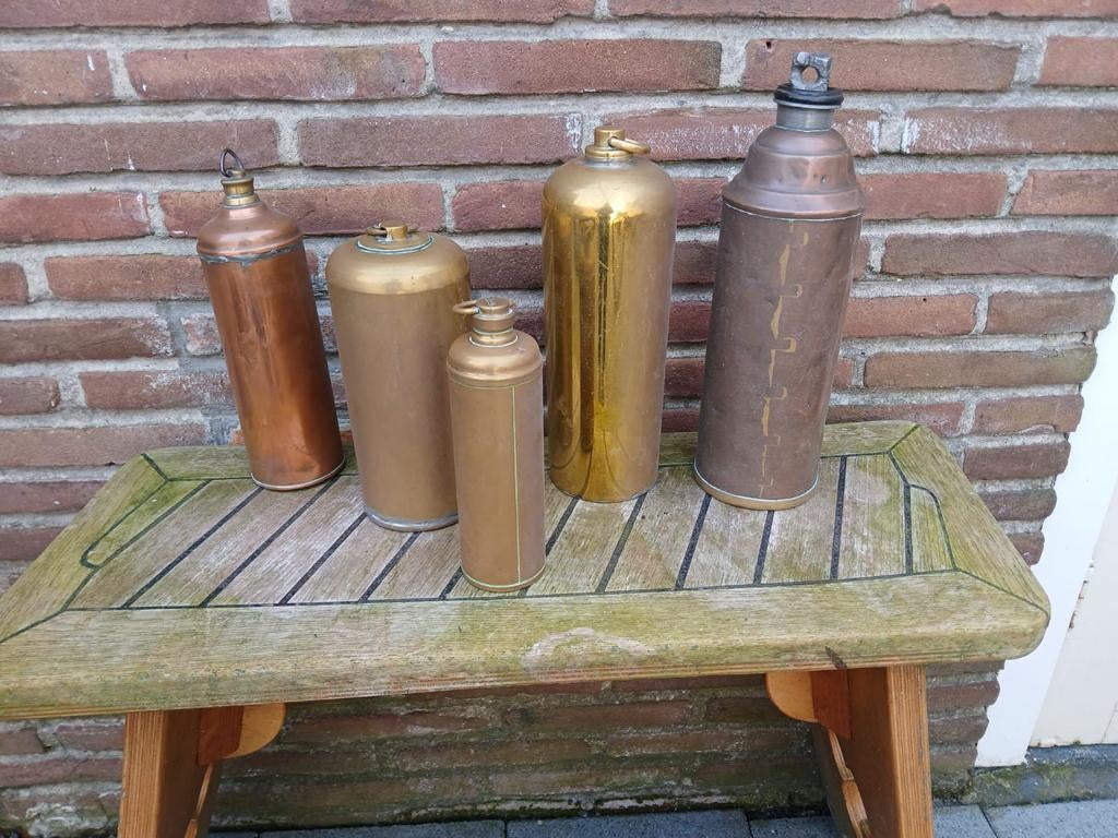 Koperen kruiken in verschillende maten, Antiek en Kunst, Ophalen of Verzenden
