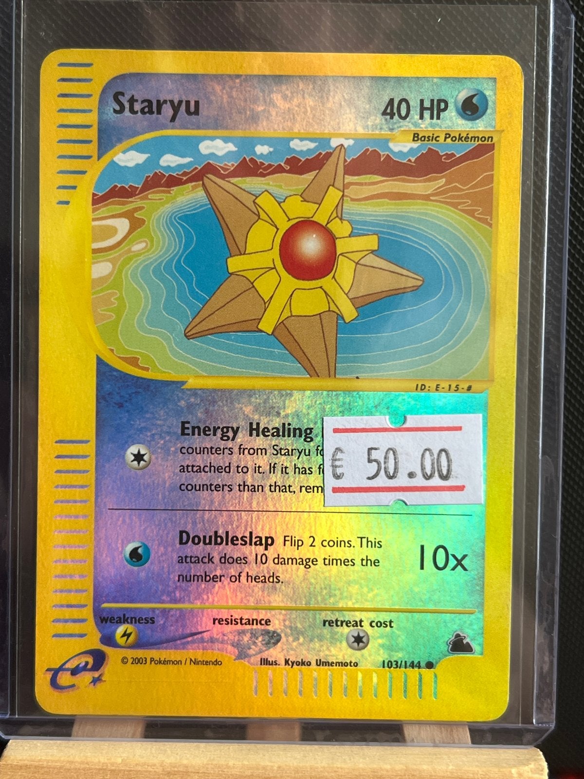 Pokémon Kaart Staryu 103/144 EX Team Magma vs Team Aqua, Ophalen of Verzenden, Zo goed als nieuw, Losse kaart, Foil