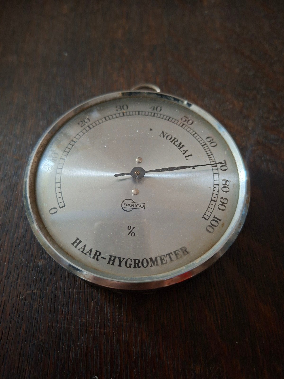 Vintage Barigo Analoge Haarhygrometer (Chroom), Ophalen of Verzenden