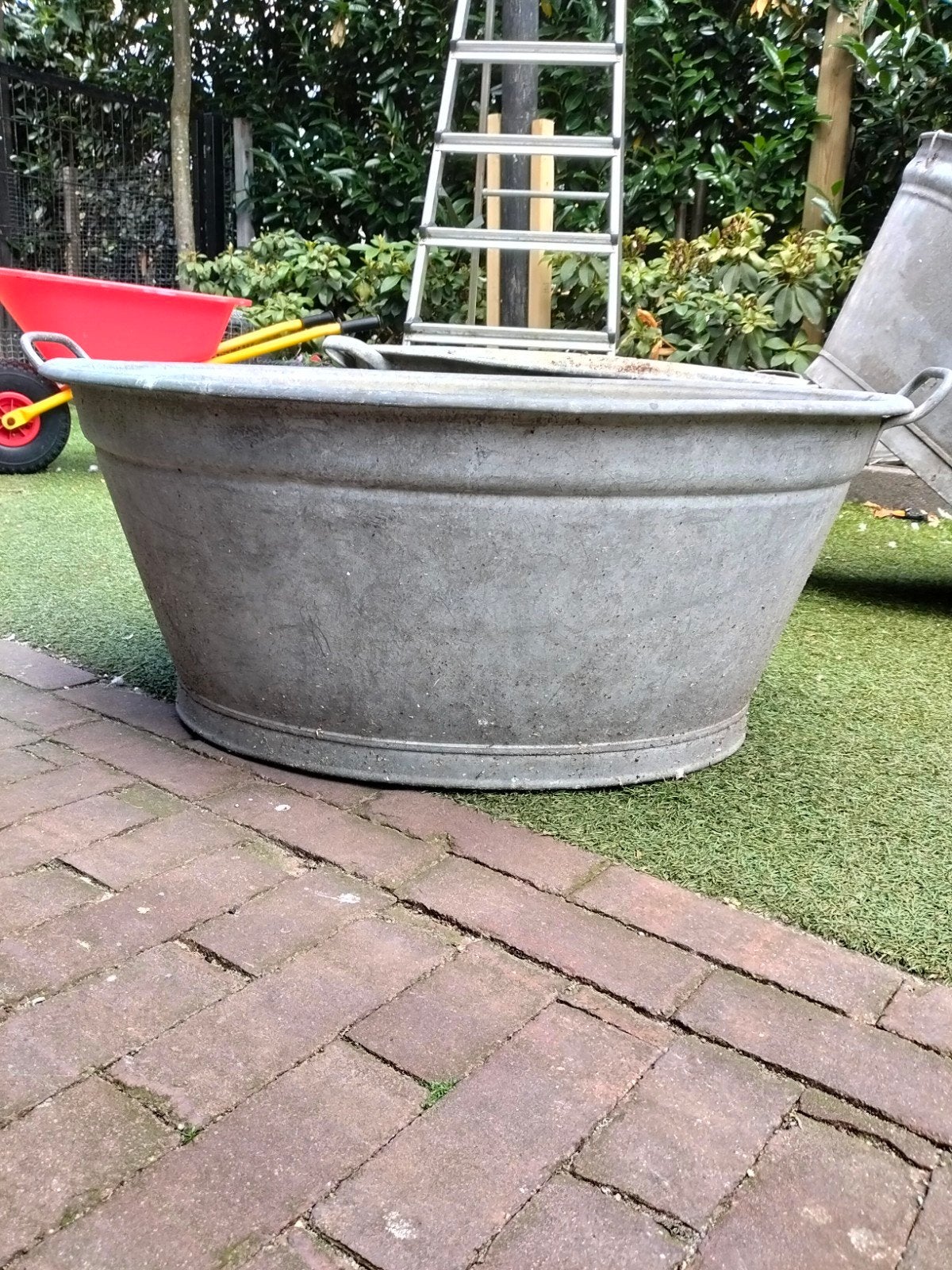 Oude zinken teilen, Tuin en Terras, Ophalen, Gebruikt, Balkon, Metaal