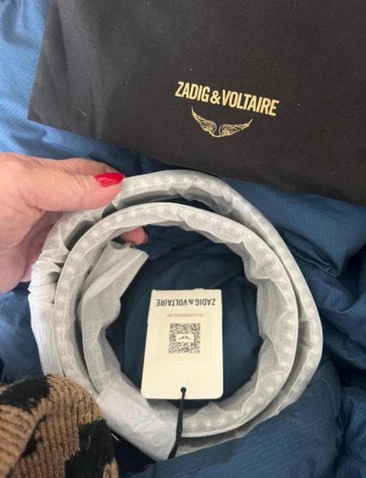 New - Zadig & Voltaire Schouderriem van leer met studs black, Ophalen of Verzenden, Nieuw, Zwart, Schoudertasje