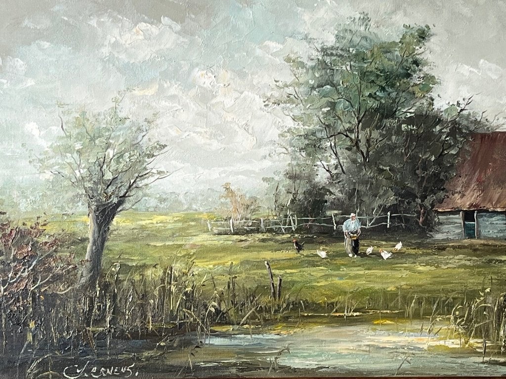 GJ Ernens, boerderij met kippen, Ophalen
