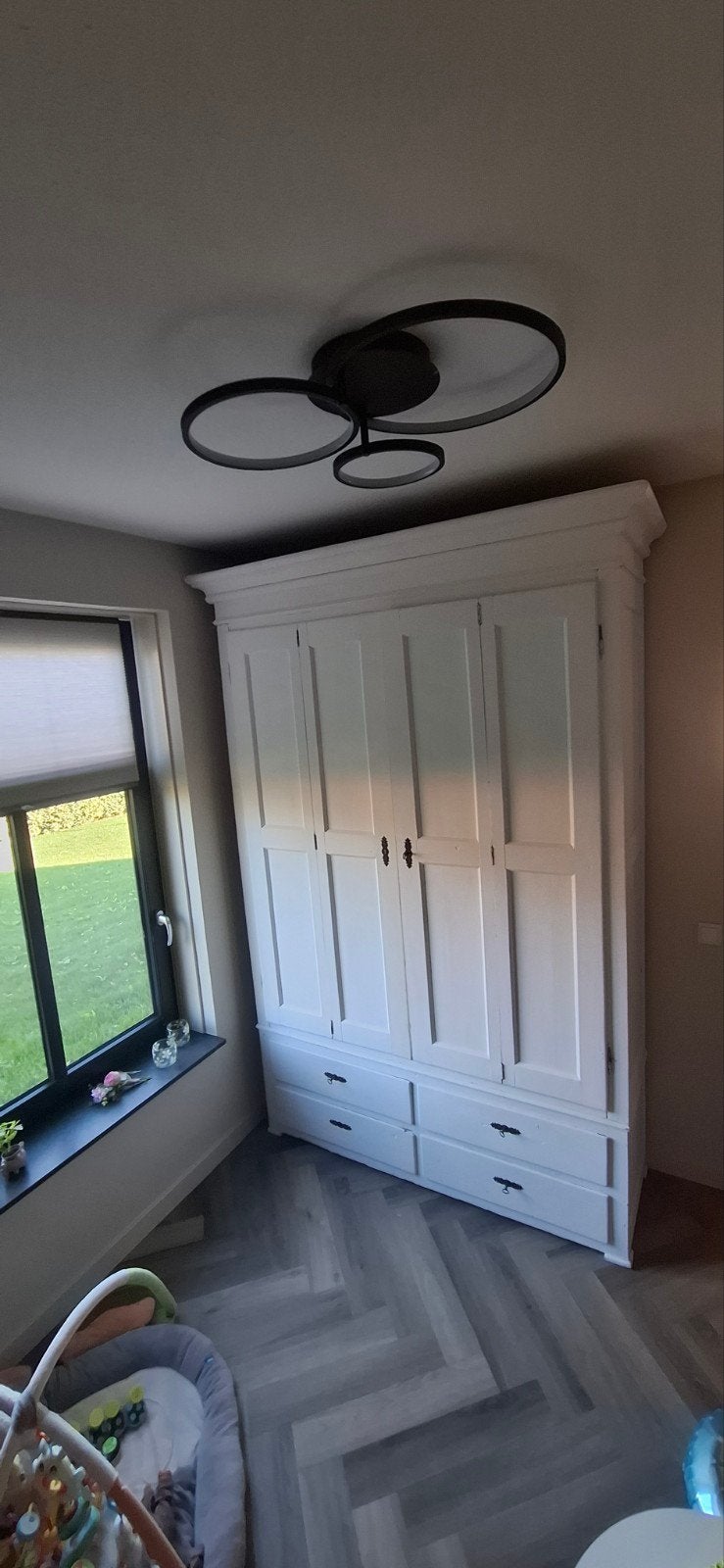 Witte kledingkast met lades - 50x160x255 cm, Ophalen, Gebruikt, 200 cm of meer, 150 tot 200 cm