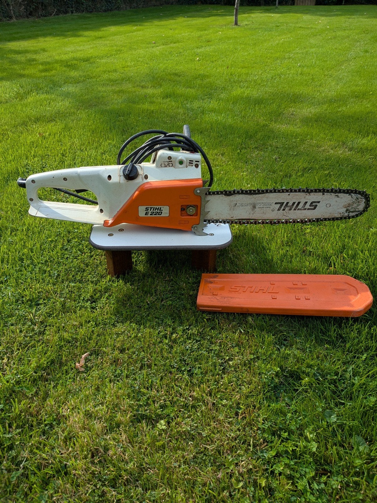 Stihl E220 - kettingzaag elektrisch - incl. sleutel, Tuin en Terras, Hand-tuingereedschap, Ophalen, Gebruikt, Overige soorten