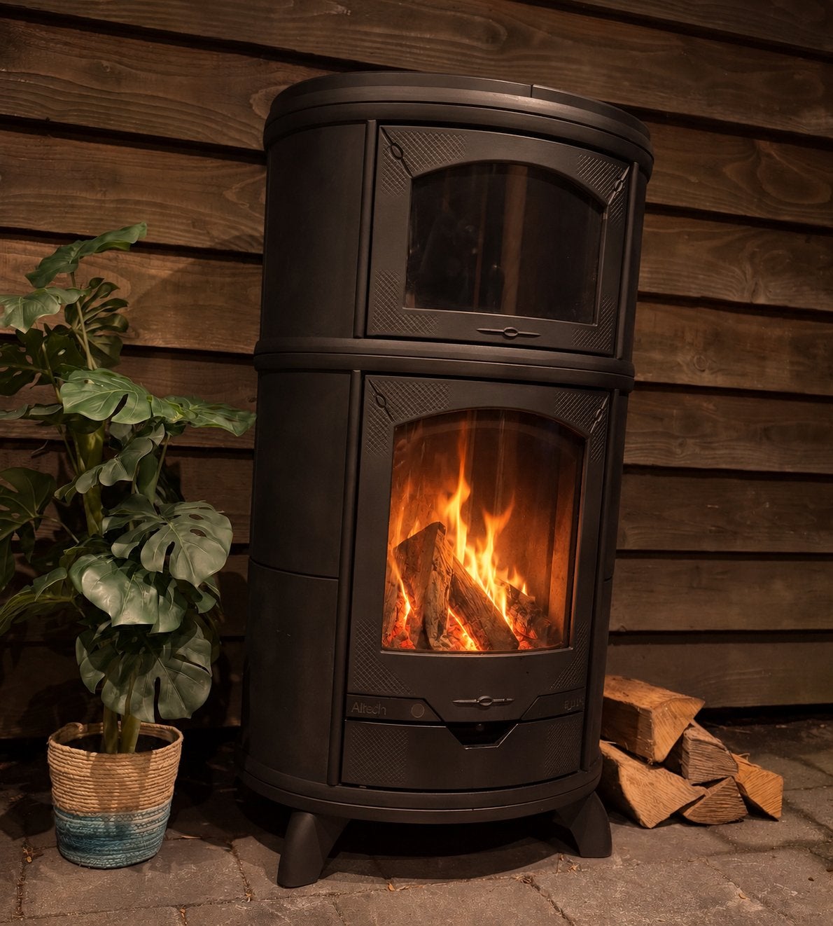 Fantastische ALTECH ECLIPS🔥Black speksteen houtkachel ZGAN, Huis en Inrichting, Ophalen, Houtkachel, Zo goed als nieuw, Vrijstaand