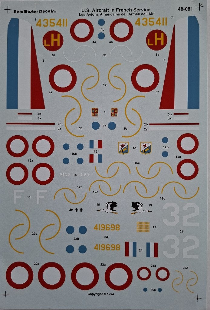 AeroMaster Decals US Aircraft in French Service 1/48, Overige merken, Verzenden, Nieuw, Groter dan 1:72