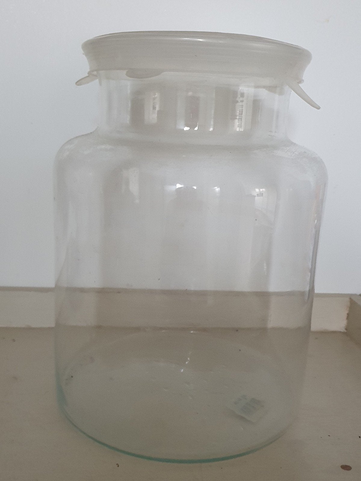 Grote glazen pot met deksel 25 cm, opening 15 cm. Nieuw, Ophalen of Verzenden, Nieuw
