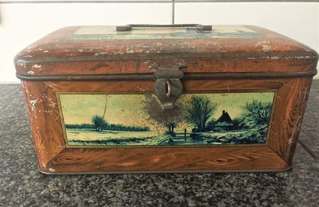 Antiek koekblik Weduwe Bekkers & zn,  Dordrecht,voor 1900, Ophalen of Verzenden