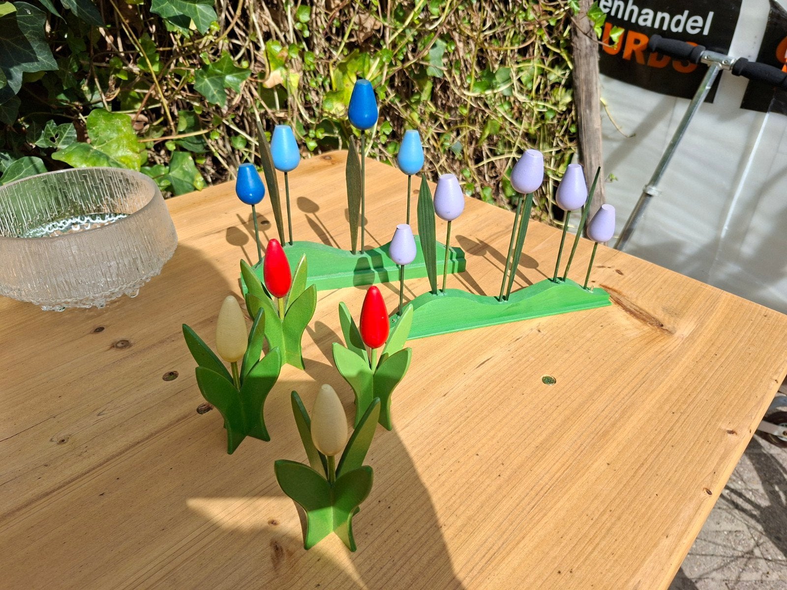 Decoratieve houten tulpen, Hout, Meerkleurig, Ophalen of Verzenden, Landelijk