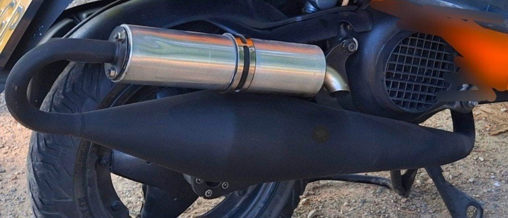piaggio 125/172/180 scorpion uitlaat + brace zeer zeldzaam!, Ophalen, Zo goed als nieuw, Uitlaat, Piaggio