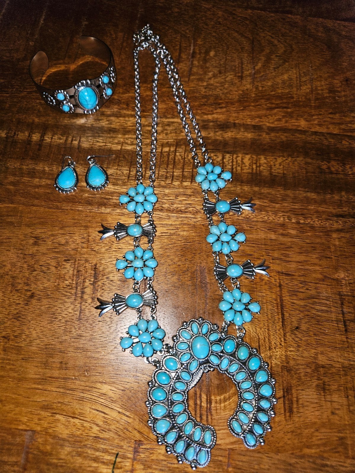 Sieradenset met turkois, Ophalen of Verzenden, Zilver, Zilver