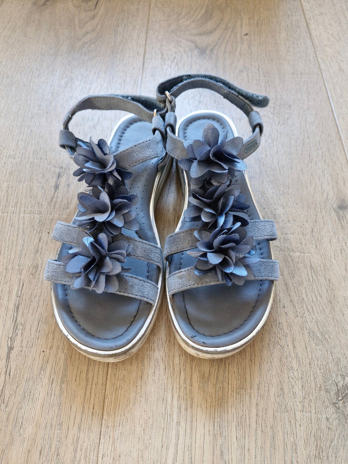 Blauwe sandalen met bloemen Esprit, maat 36, Gebruikt, Meisje, Overige typen, Ophalen of Verzenden