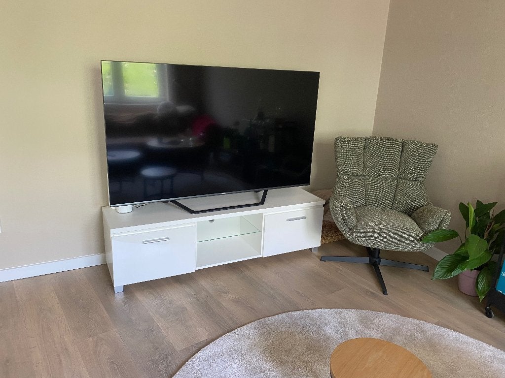 Net TV meubel wit, 150 x 40 x 42,5 cm, Huis en Inrichting, Ophalen, Overige materialen, 100 tot 150 cm, Zo goed als nieuw