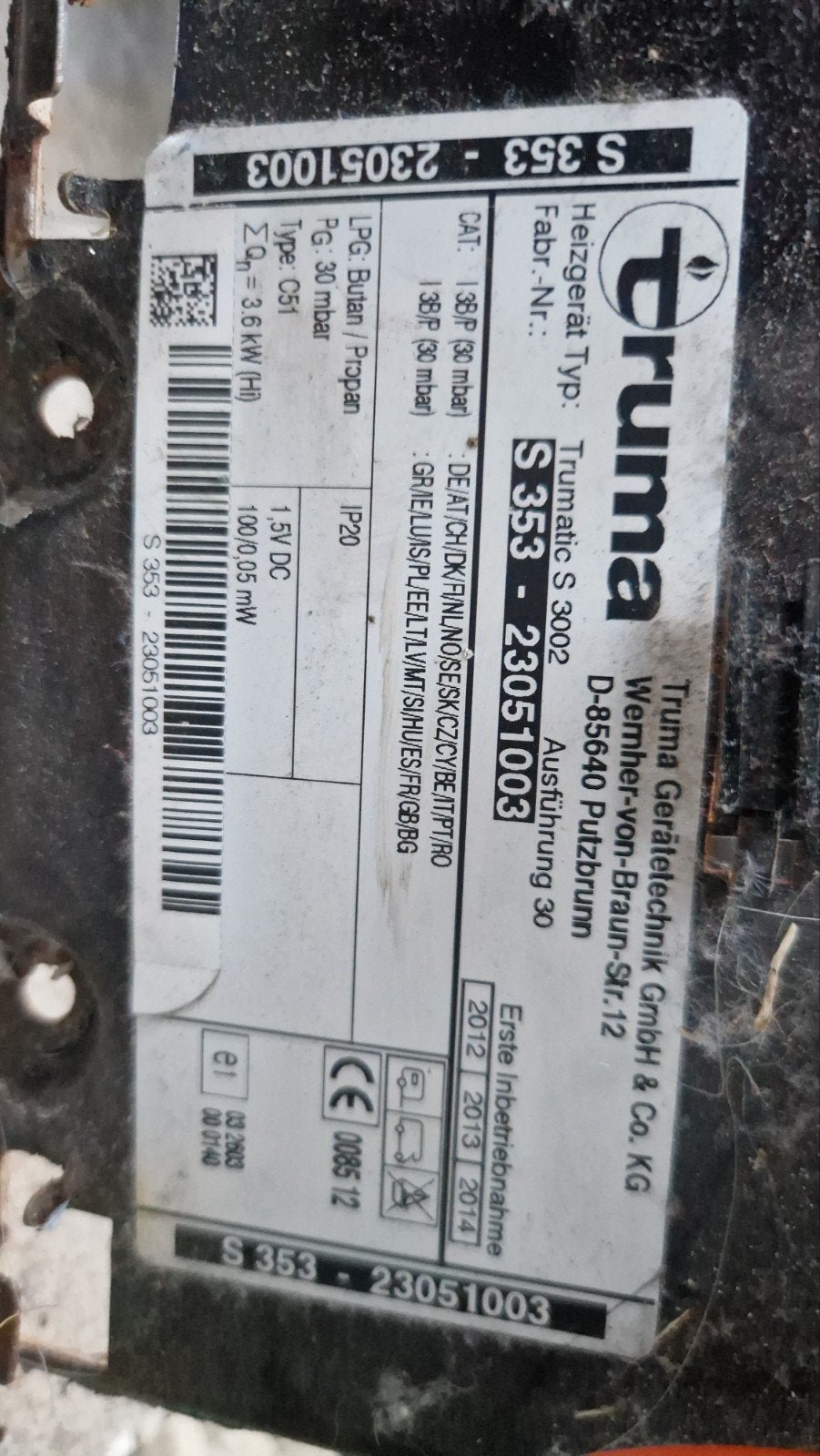 Truma S 3002 Caravan Kachel/Verwarming, Ophalen, Gebruikt