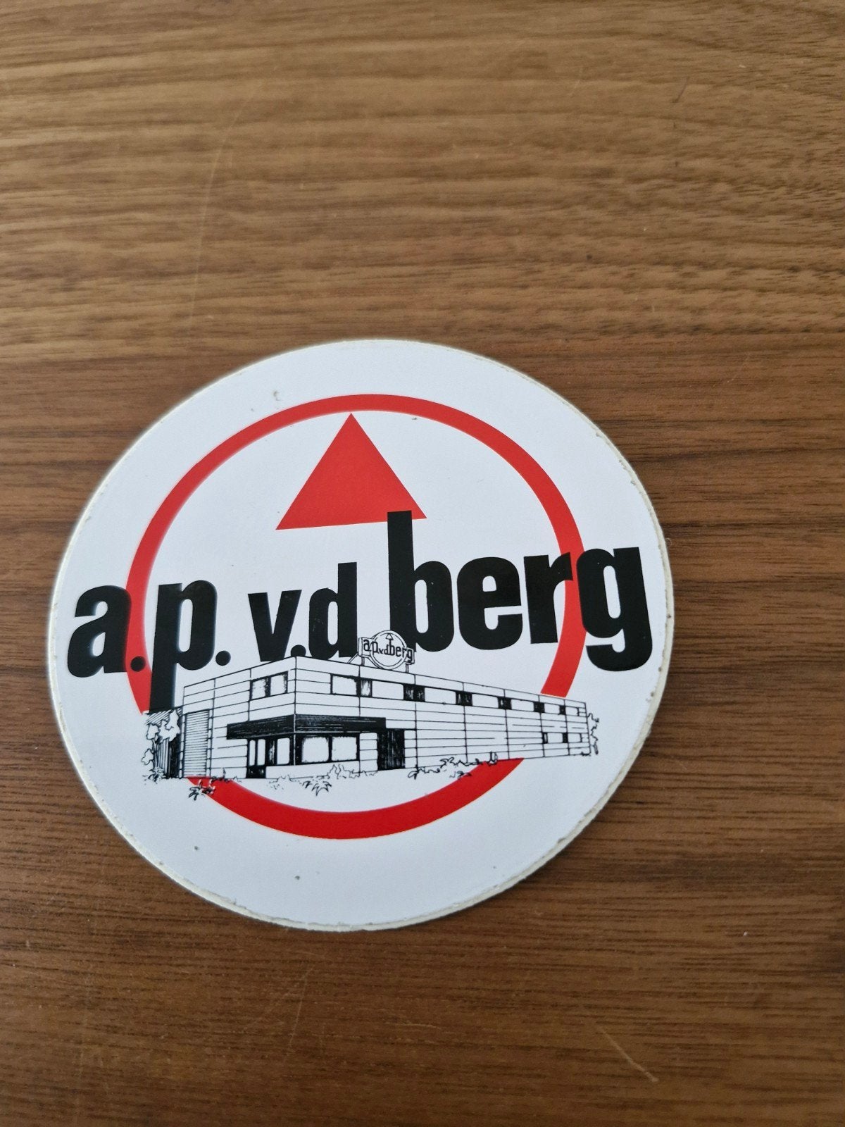 11340 Vintage A.P. vd Berg sticker - Bedrijf of Vereniging, Ophalen of Verzenden, Gebruikt, Bedrijf of Vereniging