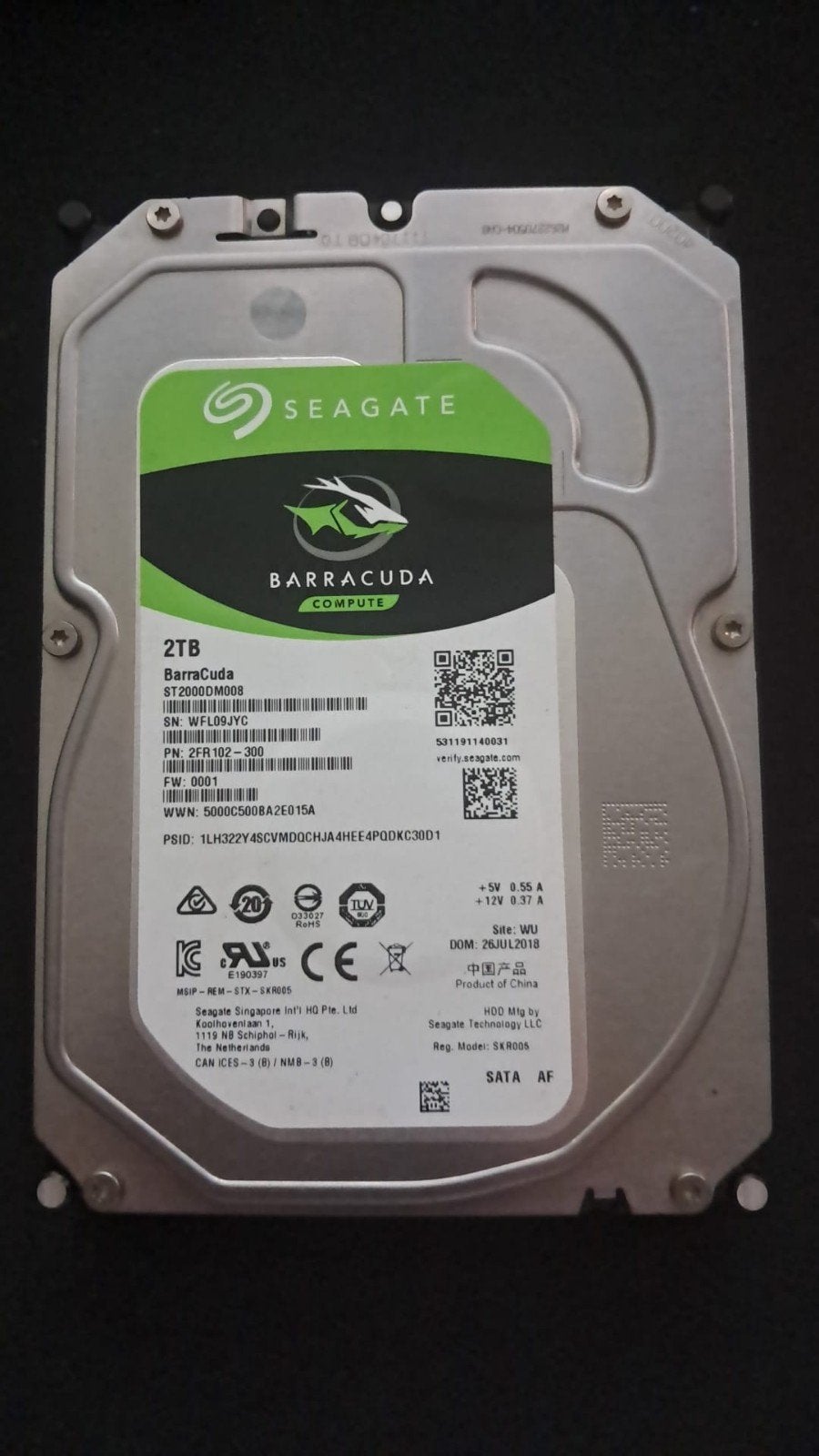 Seagate Barracuda 2TB HDD - Interne harde schijf, Computers en Software, Harde schijven, Server, Intern, HDD, SATA, Verzenden