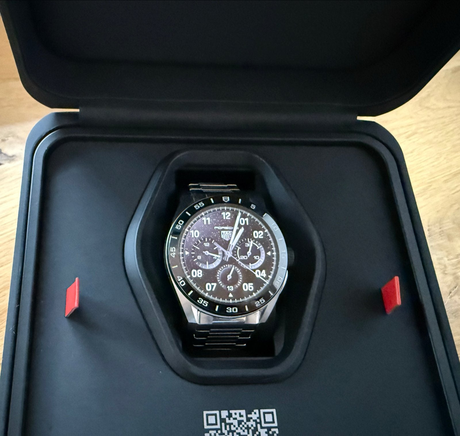 TAG Heuer Connected E5 45MM stalen band factuur 11 mnd oud, Staal, Polshorloge, Ophalen of Verzenden, Zo goed als nieuw
