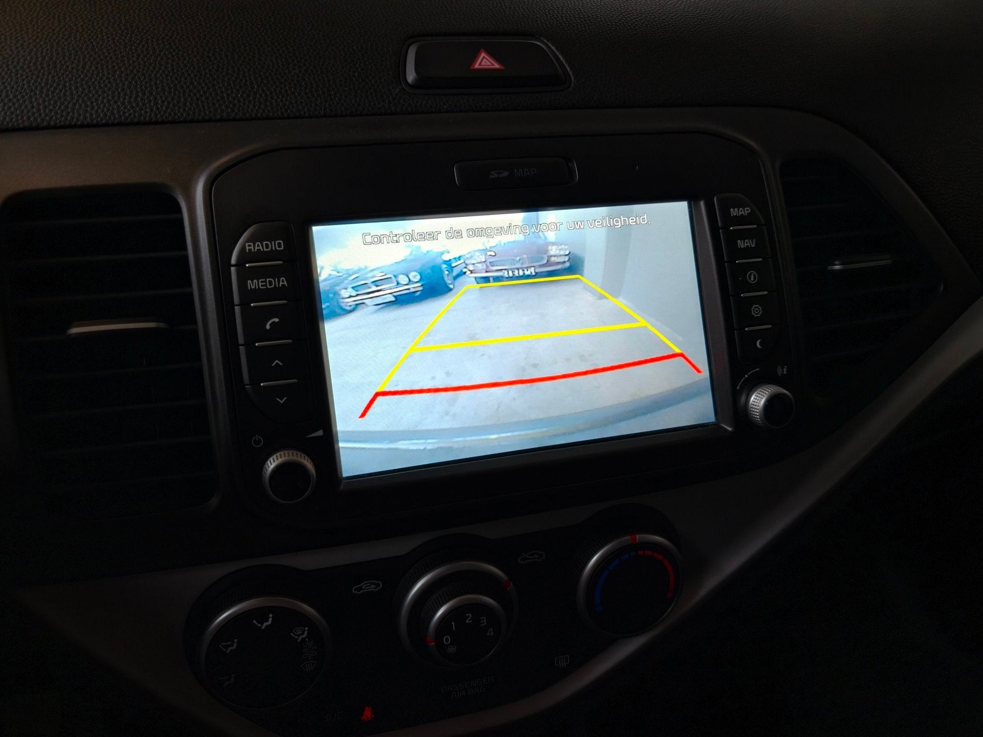 Kia Picanto 1.0 CVVT PlusLine Navi-Camera-Airco, Auto's, Voorwielaandrijving, Stof, Gebruikt, 4 stoelen