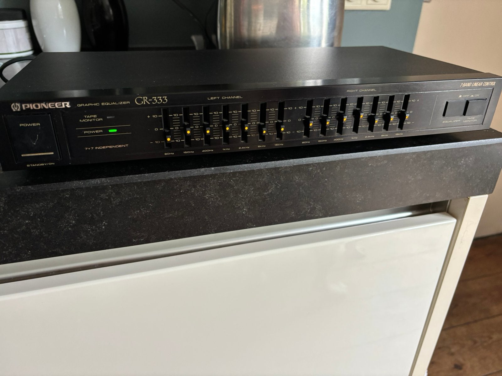 Pioneer GR 333 equalizer 7 bands, Ophalen of Verzenden, Zo goed als nieuw, 120 watt of meer, Pioneer