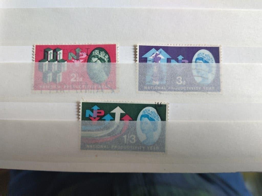 Engeland QEII national productivity year 1962 serie, Ophalen of Verzenden, Gestempeld