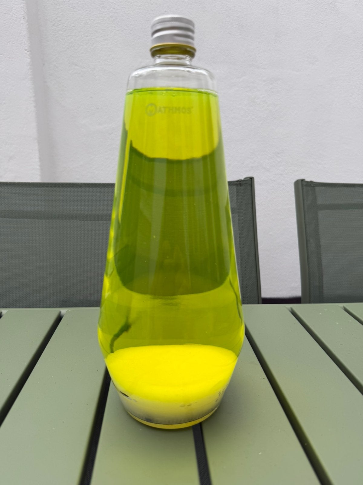 Mathmos Astro special fill geel wit, Geel, Ophalen, Zo goed als nieuw, Lavalamp