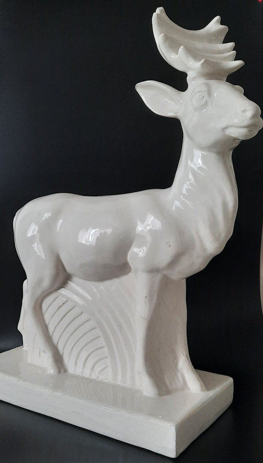 Prachtig Frans Art-Deco hert, Ophalen of Verzenden