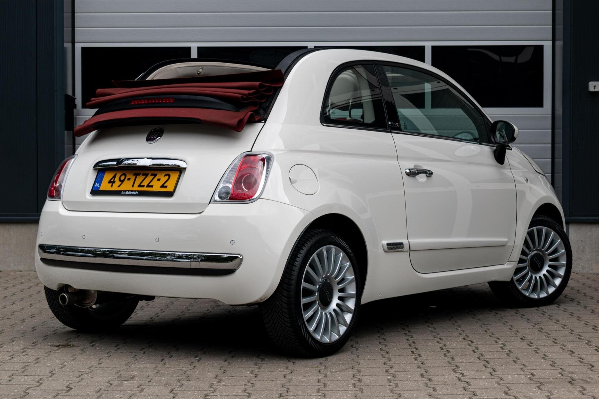 Fiat 500 C 1.2 Lounge|CABRIO|INCL. APK|PDC|AIRCO|BLUE&ME|ELE, Euro 5, Gebruikt, 4 cilinders, Wit
