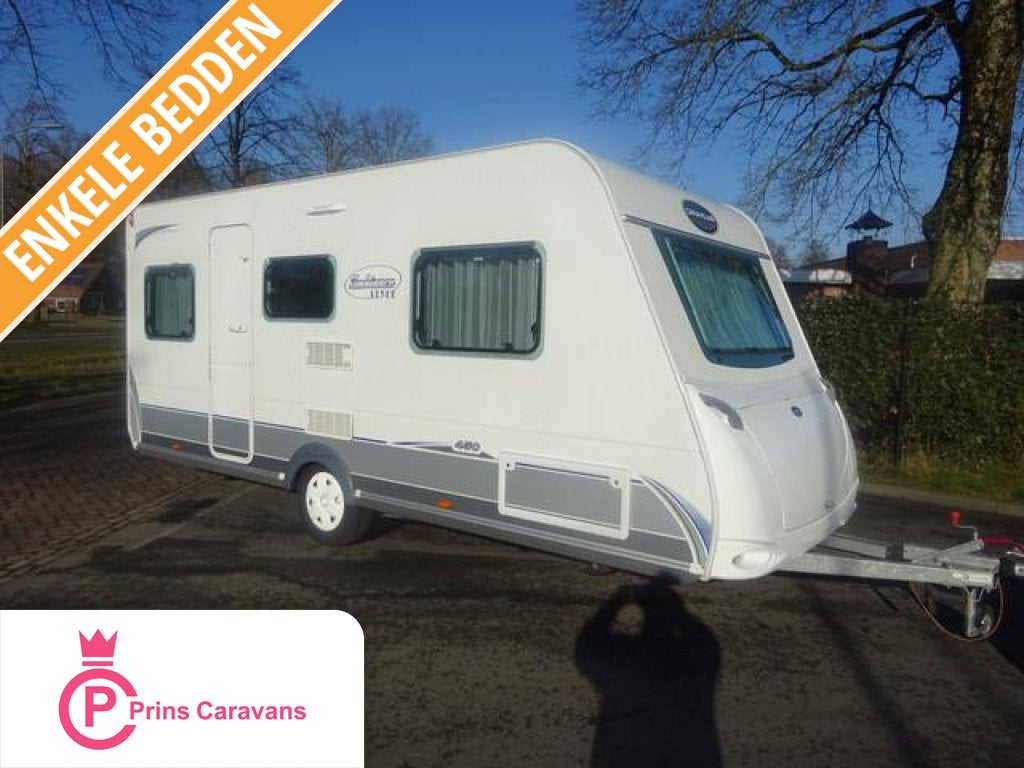 Caravelair Ambiance Met Enkele Bedden+Mover, Rondzit, Bedrijf, 4 tot 5 meter, Schokbreker