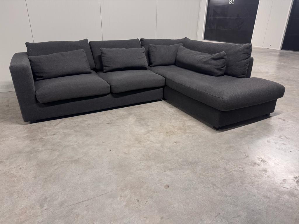 ZGAN Hoekbank Antraciet Bank GRATIS BEZORGING, Ophalen, Zo goed als nieuw, 150 cm of meer, Vierpersoons of meer