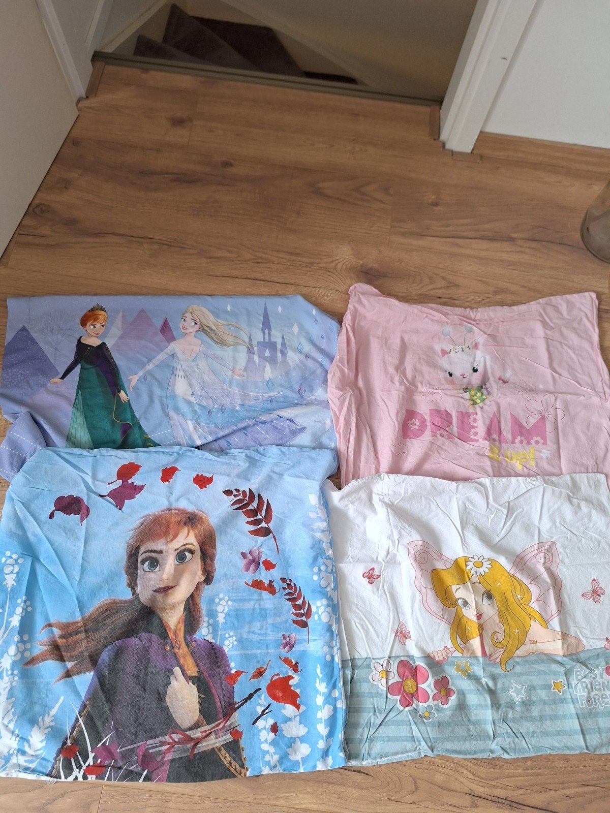 3x Eenpersoons Dekbedovertrek: Frozen, Gabby's, Fee, Ophalen of Verzenden, Gebruikt, Eenpersoons, Dekbedovertrek