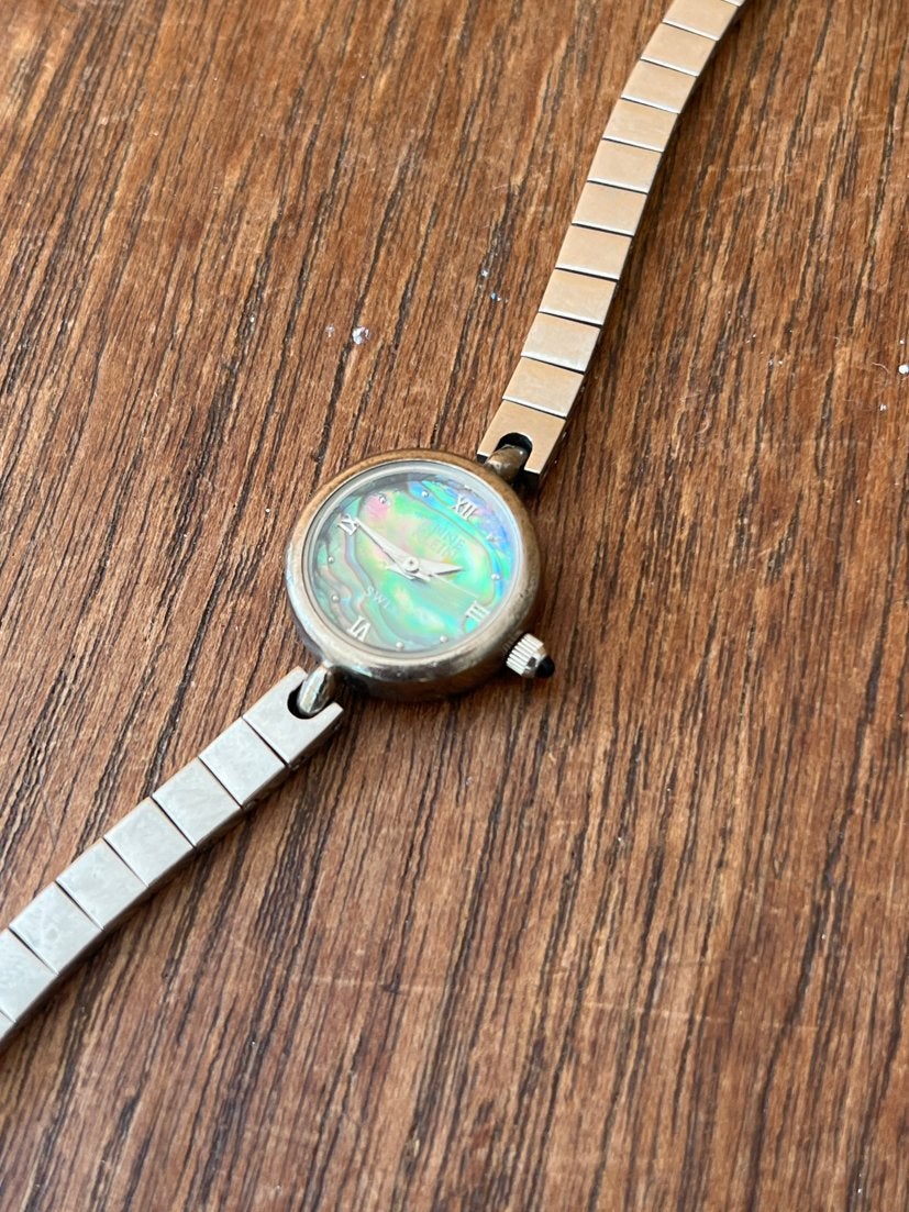 Anne Klein horloge met kapotte sluiting, Gebruikt, Staal, Polshorloge, Ophalen