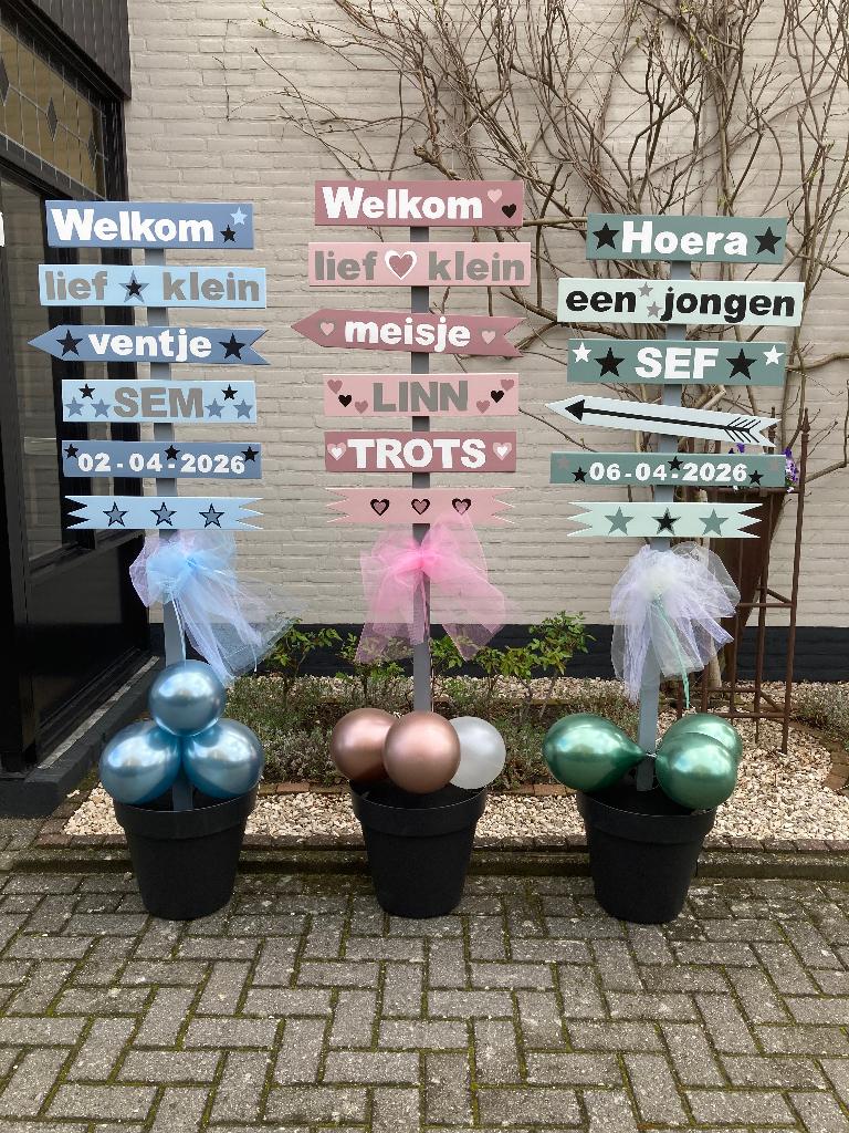 geboorte bord meisje, Ophalen of Verzenden, Nieuw, Geboortebord