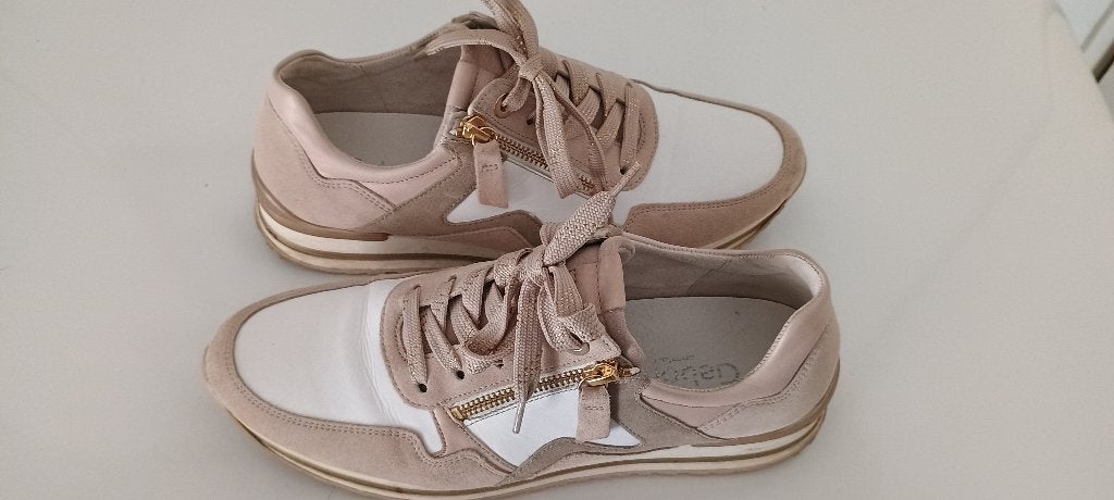 Gabor sneaker wit taupe, maat 6,5 wijdte H, Kleding | Dames, Schoenen, Wit, Gabor, Ophalen of Verzenden, Sneakers of Gympen