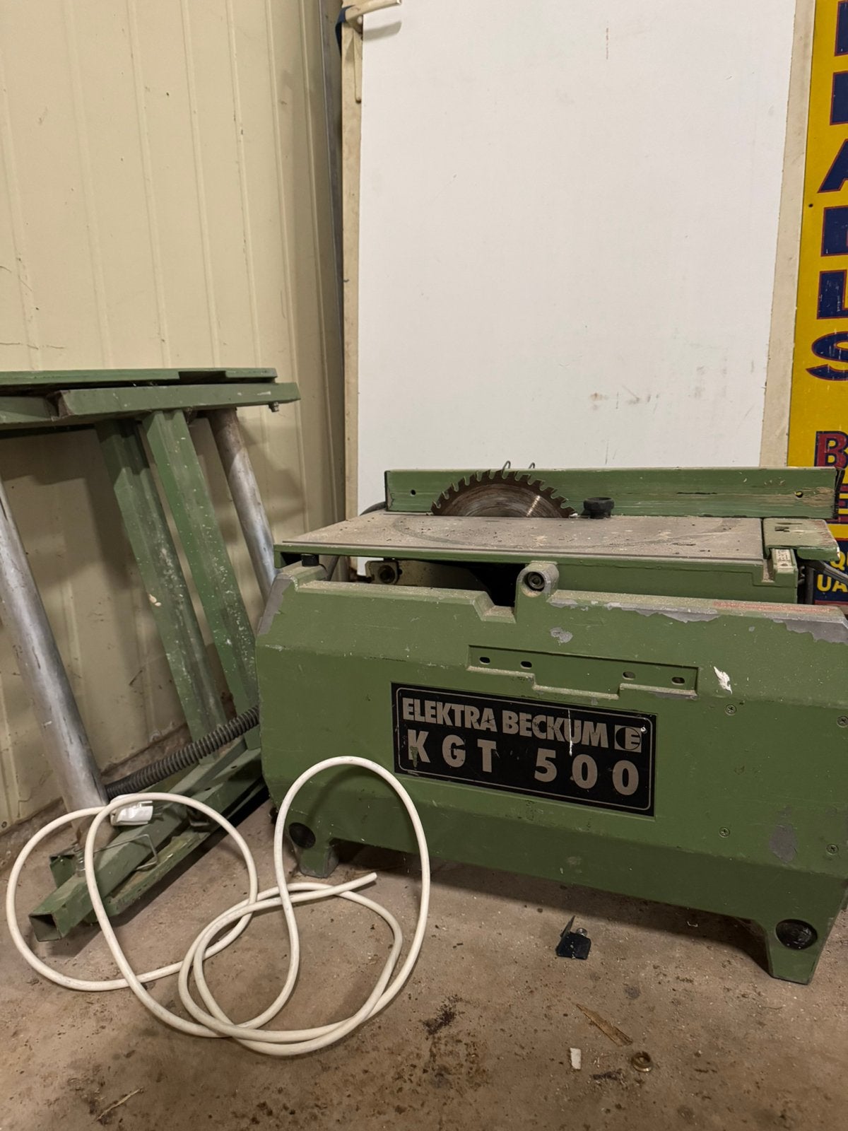 Elektra Beckum KGT 500 zaagtafel / tafelzaag, Ophalen